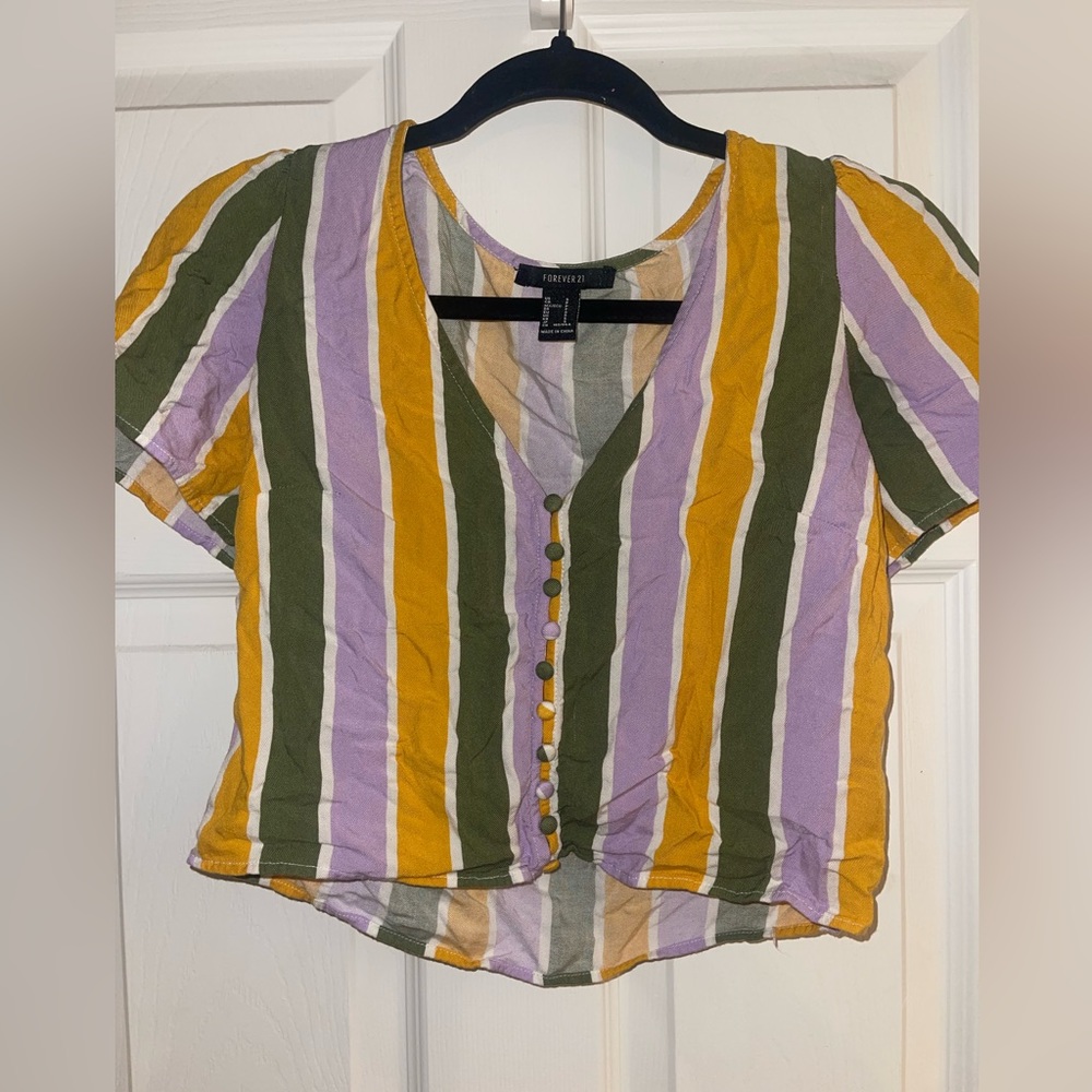 Striped Cropped Top